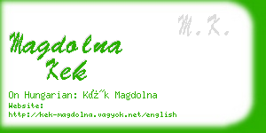 magdolna kek business card